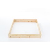 Moestuinbak - kweekbak - 120x100x18 cm - hout - met gronddoek