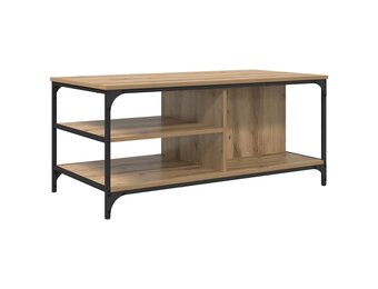 vidaXL Salontafel Artisan Eiken 100 x 50 x 45 cm Bewerkt hout