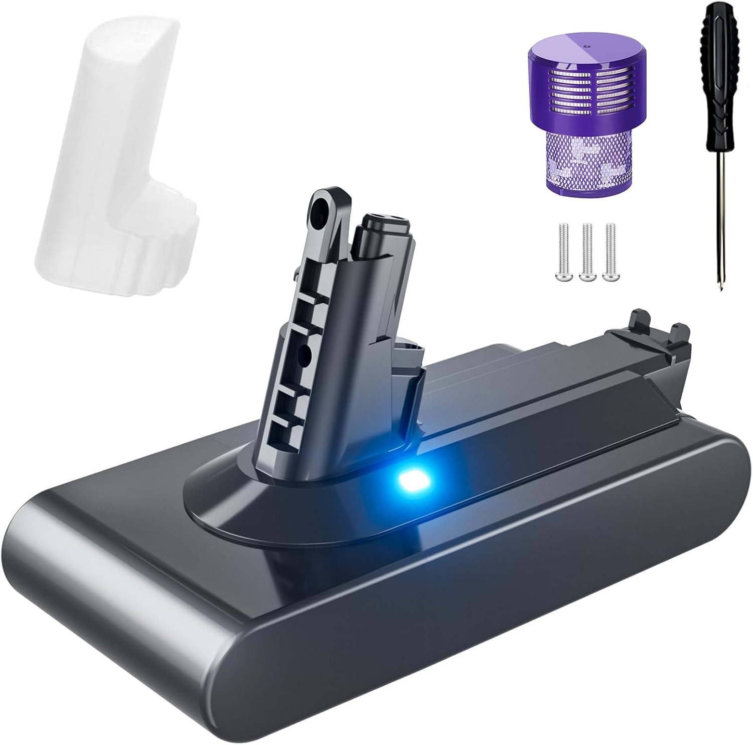 V11 Reservebatterij voor Dyson V11 accu 6000mAh Li-Ion batterij voor Dyson compatibel met (schroeftype) Animal Absolute Advance Torque SV14 (niet geschikt voor knopinstallatie type)
