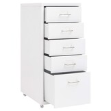vidaXL Ladeblok verrijdbaar 28x41x69 cm metaal wit