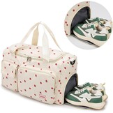 Stijlvolle Corduroy Sporttas en Reistas met Schoenvak - Groen - 48 x 27 x 24 cm