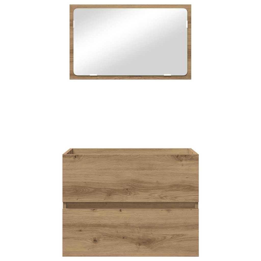 vidaXL Badkamermeubelset met lade 2 pcs Artisan Eiken 57 x 37 x 45 cm