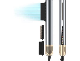 Professionele airstijltang met ionentechnologie, airstyler föhn, 80 °C - 140 °C, voor alle haartypes, meer glans en kleurbescherming