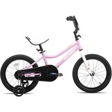 KEANO Lexicon 12 inch kinderfiets voor jongens en meisjes van 2 tot 4 jaar, met steunwielen, roze