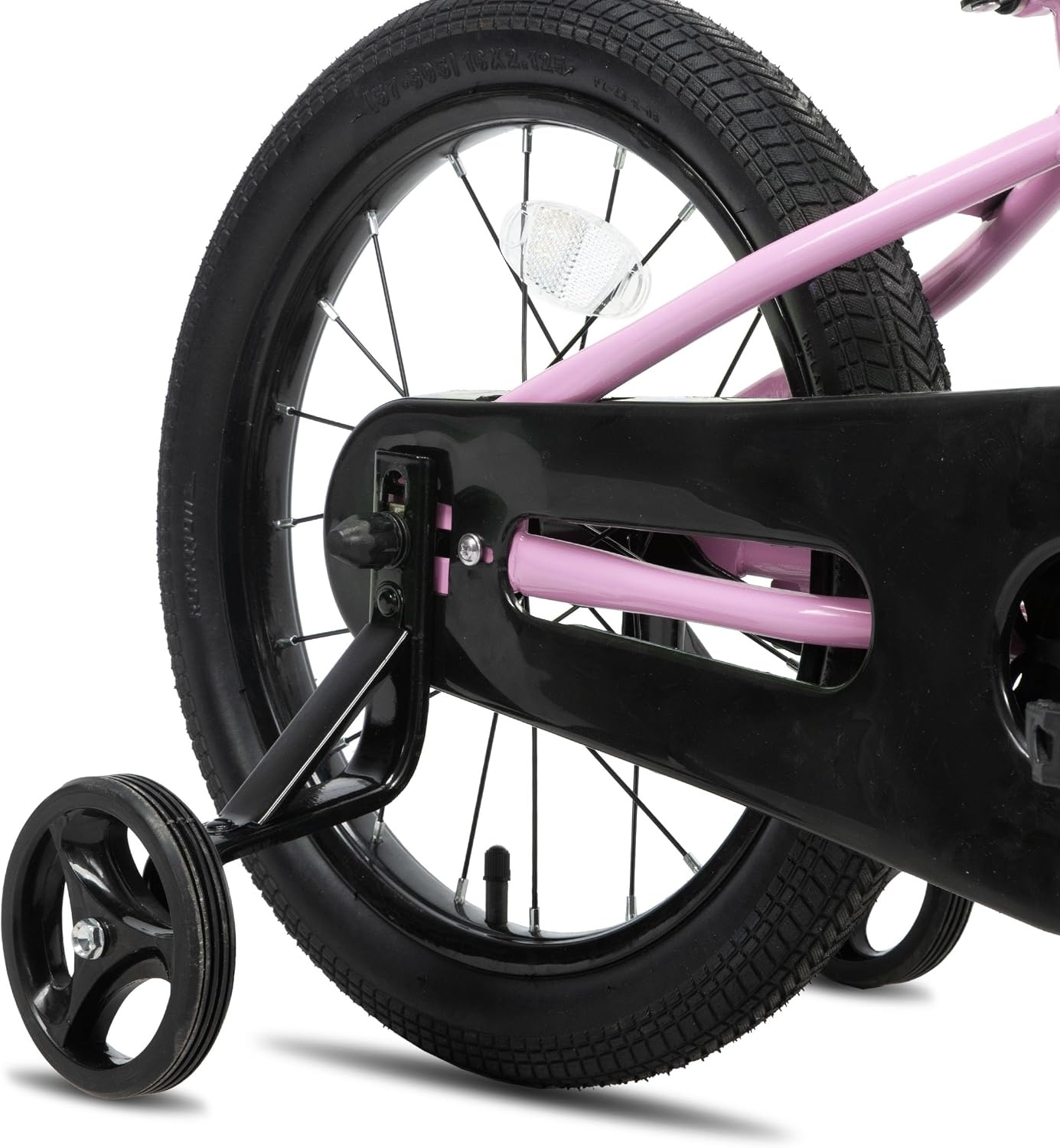 KEANO Lexicon 12 inch kinderfiets voor jongens en meisjes van 2 tot 4 jaar, met steunwielen, roze