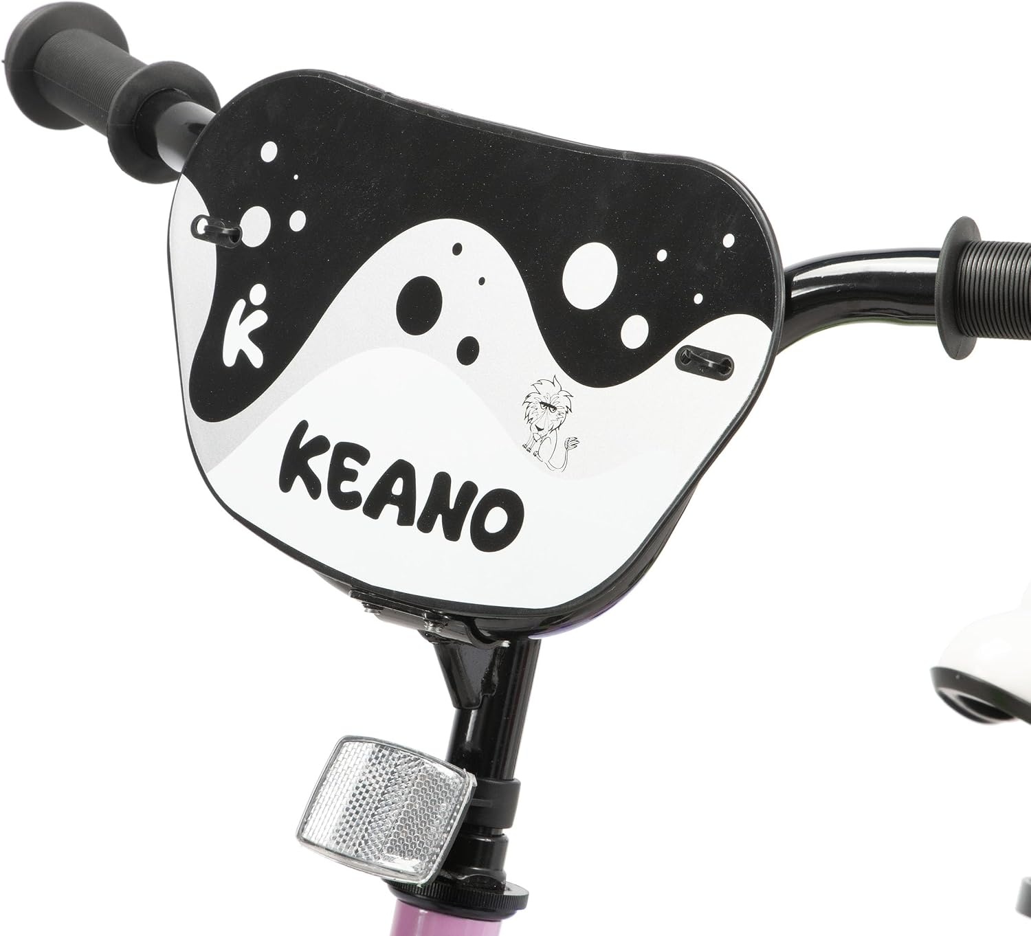 KEANO Lexicon 12 inch kinderfiets voor jongens en meisjes van 2 tot 4 jaar, met steunwielen, roze