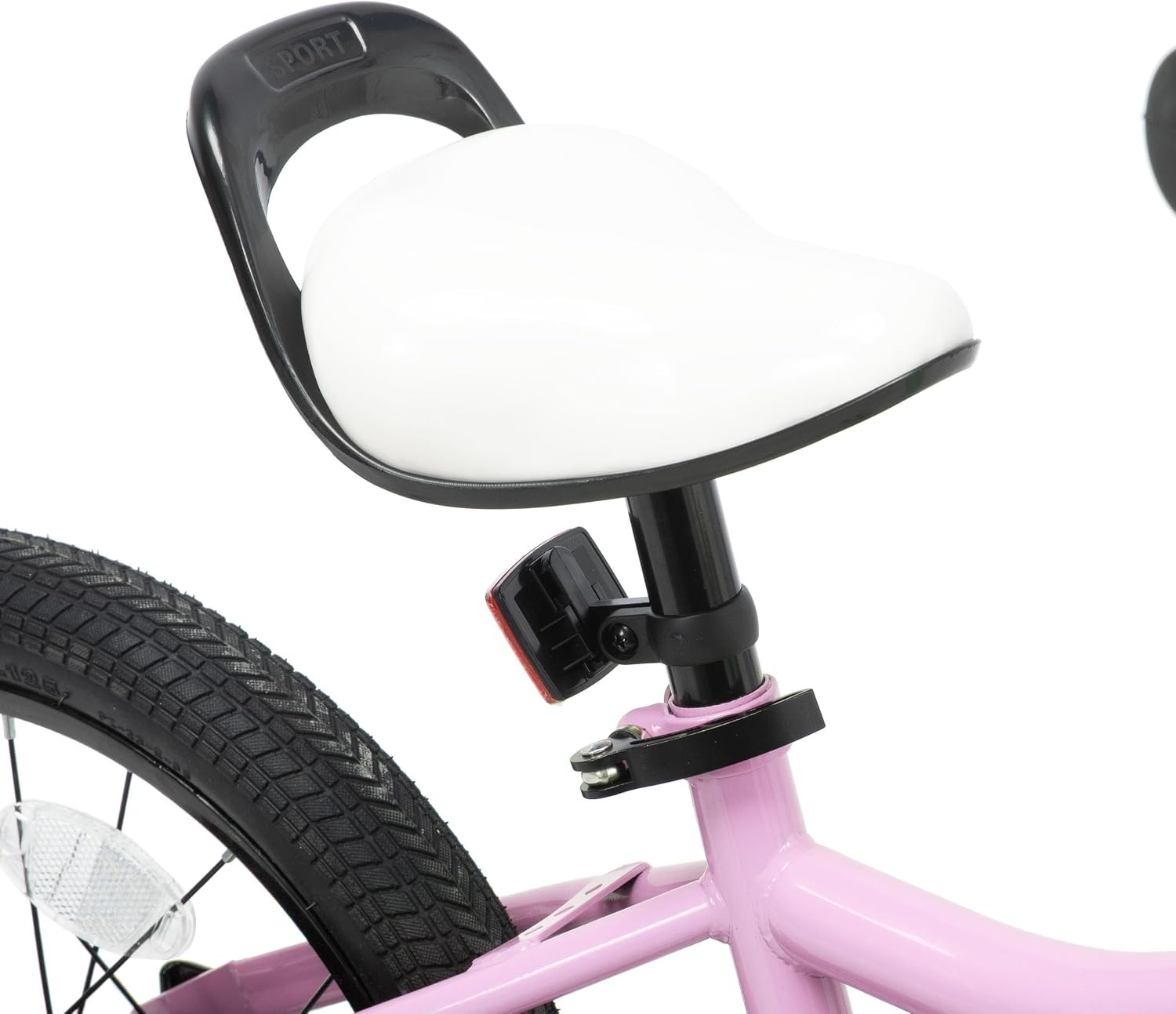 KEANO Lexicon 12 inch kinderfiets voor jongens en meisjes van 2 tot 4 jaar, met steunwielen, roze