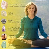 Crystals and Healing Stones Set for Anxiety, Relaxation Spiritual Crystals Gift for Meditation, Manifestation, Zen, Reiki, Fengshui (Abundance)