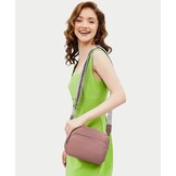 GASSDA Crossbody Bag voor dames, kleine schoudertas voor dames, brede riem, PU-leer, handtas voor dames met afneembare schouderriem