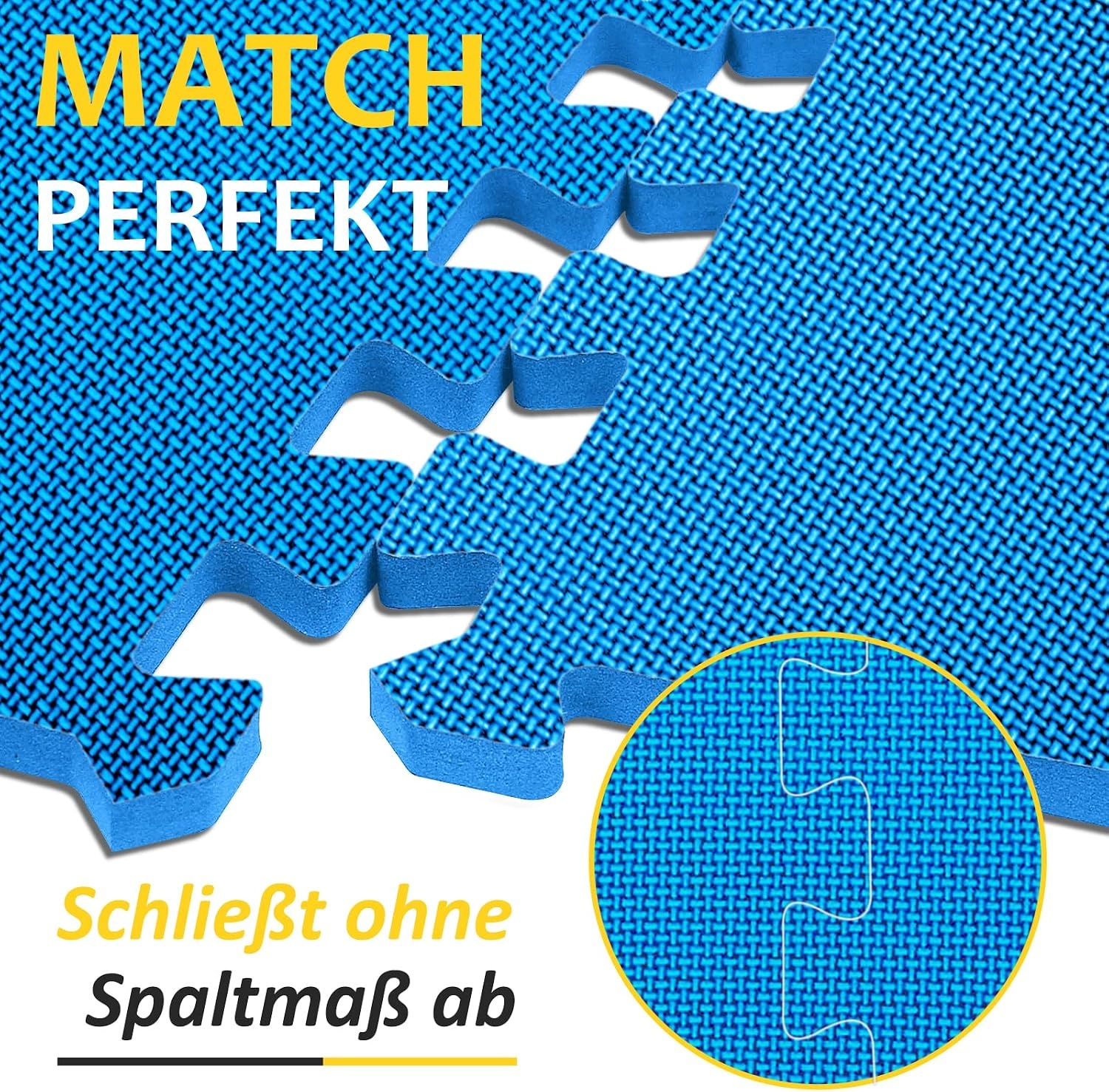 Antislip Puzzelmatten voor Fitness | 24 Stuks Blauw | 56% Korting