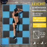 Antislip Puzzelmatten voor Fitness | 24 Stuks Blauw | 56% Korting