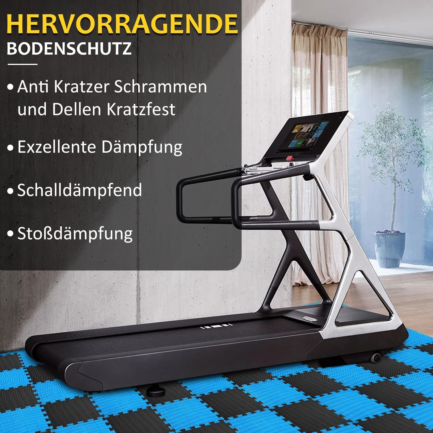 Antislip Puzzelmatten voor Fitness | 24 Stuks Blauw | 56% Korting