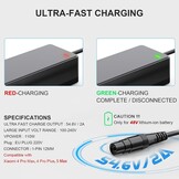 Mezelon 54.6V 2A Snellader voor Xiaomi 4 Pro Max, 4 Pro Plus, 5 Max en Ninebot ZT3 Pro