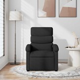 vidaXL Fauteuil verstelbaar stof zwart