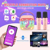 Karaoke Machine Kinderen met 2 Microfoons & Bluetooth - 71% Korting!