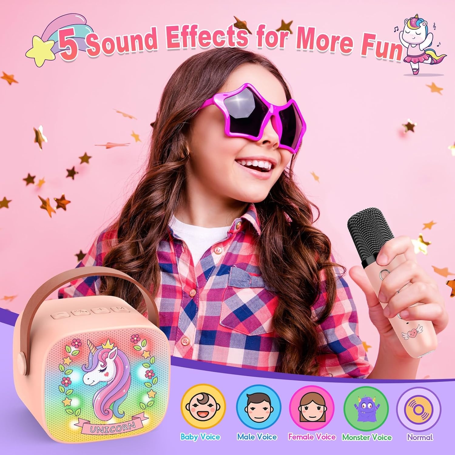 Karaoke Machine Kinderen met 2 Microfoons & Bluetooth - 71% Korting!