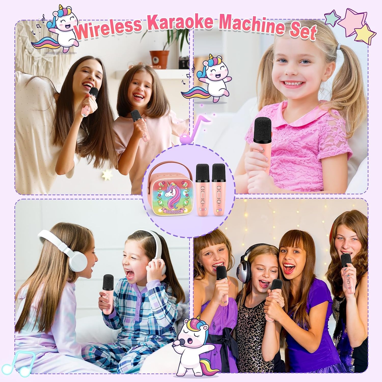 Karaoke Machine Kinderen met 2 Microfoons & Bluetooth - 71% Korting!