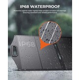 BigBlue 150W Portable Solar Panel ETFE, Foldable Solar Modules N-Type 20.8V/9.23A With Standard, IP68 Waterproof, Portable Solar Charger With 5 Connection Types For Charging Stations, Camping, Motorhomes - Maat 150W