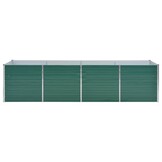Verhoogde Plantenbak Groen Gegalvaniseerd Staal 320x80x77 cm - 34% Korting!