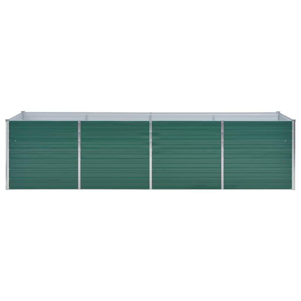 Verhoogde Plantenbak Groen Gegalvaniseerd Staal 320x80x77 cm - 34% Korting!