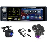 1 DIN Autoradio 4.1 inch met Bluetooth, Touchscreen, FM/AM/RDS en Achteruitrijcamera