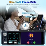 1 DIN Autoradio 4.1 inch met Bluetooth, Touchscreen, FM/AM/RDS en Achteruitrijcamera