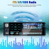 1 DIN Autoradio 4.1 inch met Bluetooth, Touchscreen, FM/AM/RDS en Achteruitrijcamera
