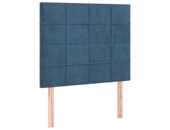 2x Hoofdbord Fluweel Donkerblauw 100x5x78/88 cm - 34% Korting