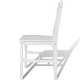 vidaXL Eetkamerstoelen 2 stuks Grenenhout Wit - 34% Korting