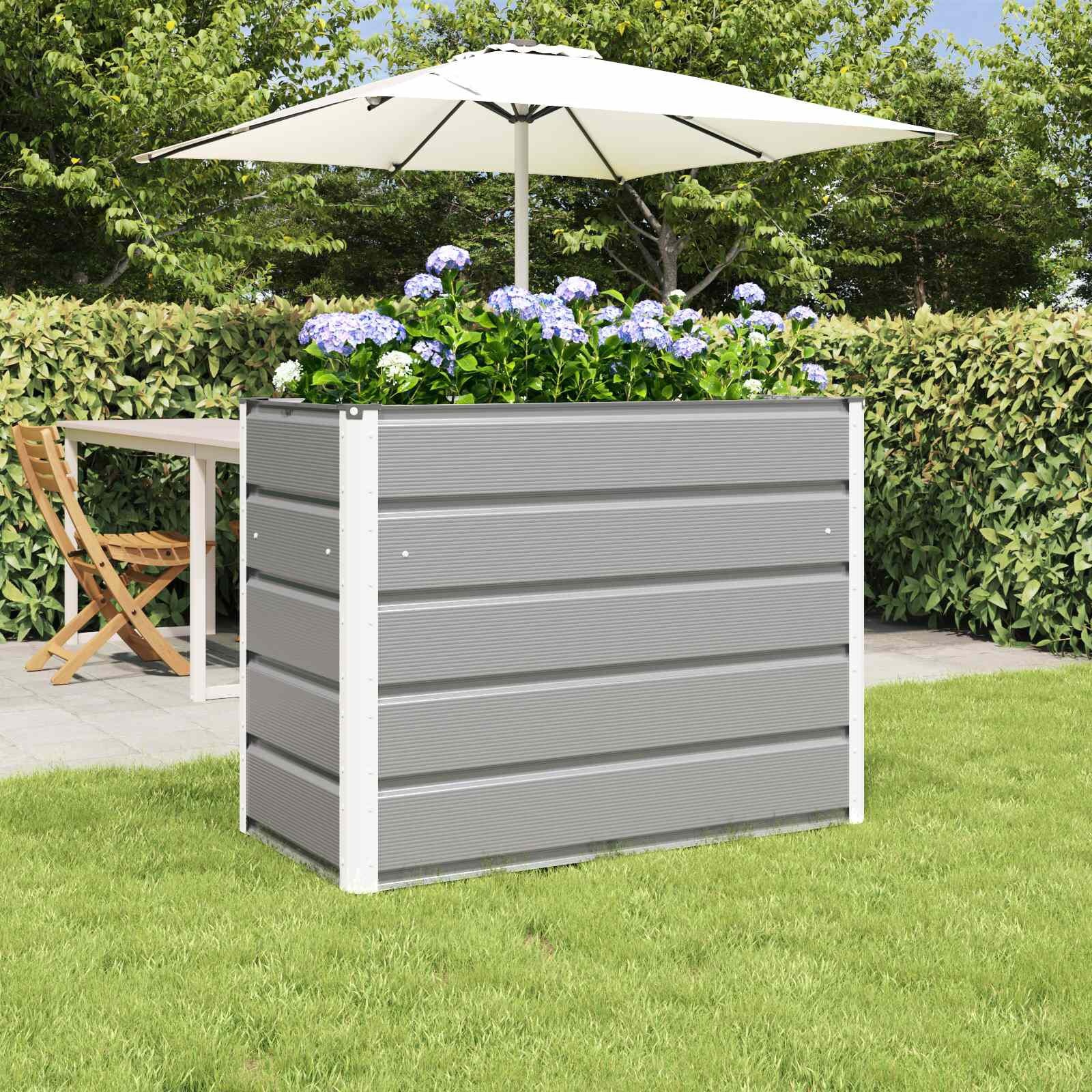 Lichtgrijze Plantenbak 480x50x45cm (Gegalvaniseerd Staal) - 53% Korting!