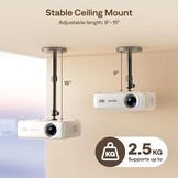 Projector Plafondbeugel Zwart - Draaibaar & Kantelbaar - 56% Korting!