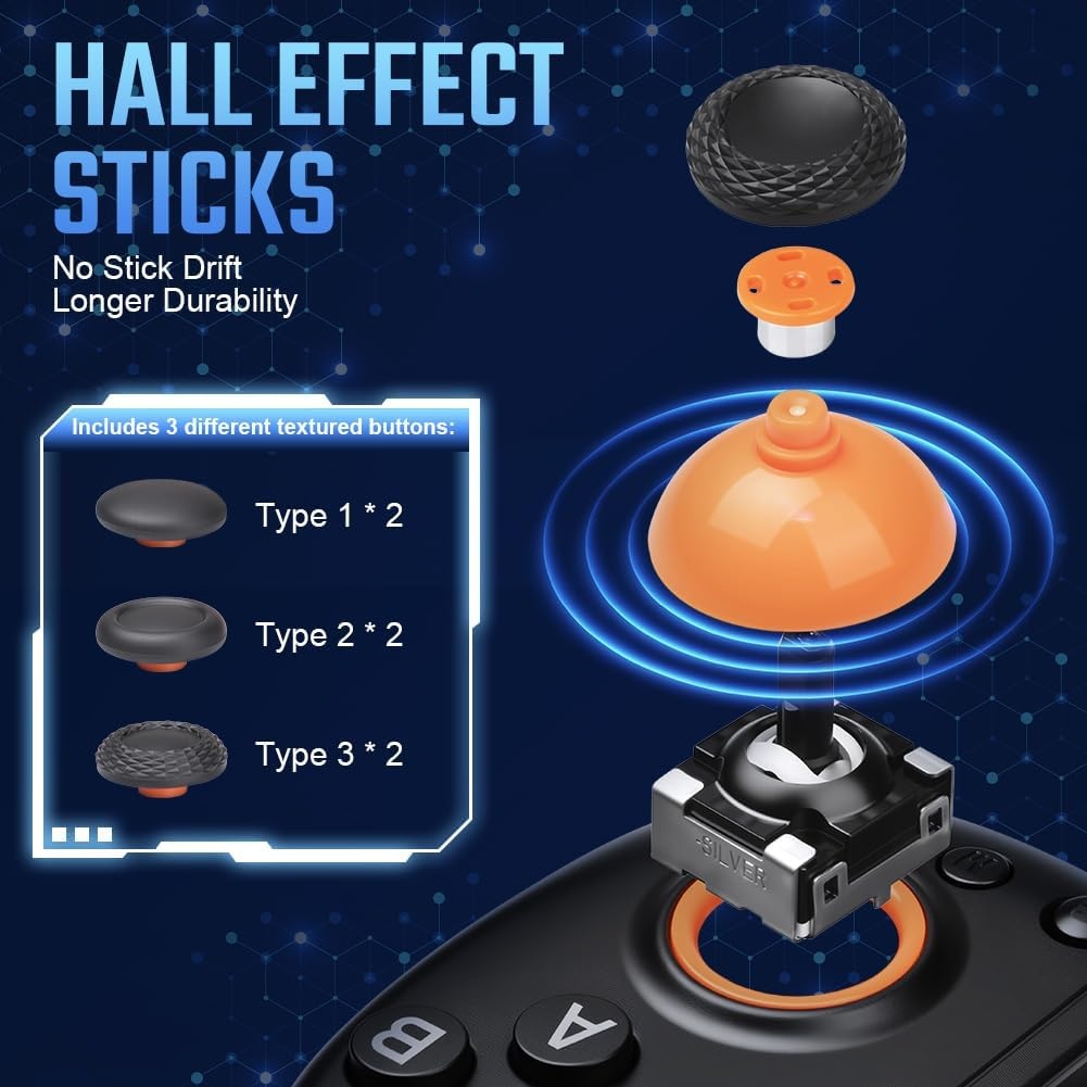 Mobiele Gamecontroller met Hall Effect Joysticks - 33% Korting