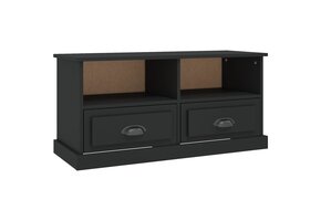 Tv-meubel 93x35,5x45 cm bewerkt hout zwart - 65% Korting
