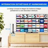 TV Antenne Binnen DVB-T2 | 4K HD Ontvangst | 360° Versterker | Magnetische Basis | 5m Kabel | 32% Korting