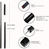 OKHEALING Koolstofvezel Biljartkeu - 13,8mm, 1/3 Verlenging, 112cm - 35% Korting