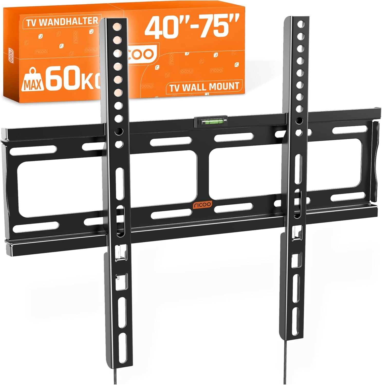 TV Muurbeugel 26-55 inch Zwart | Super Plat (25mm) | 60kg