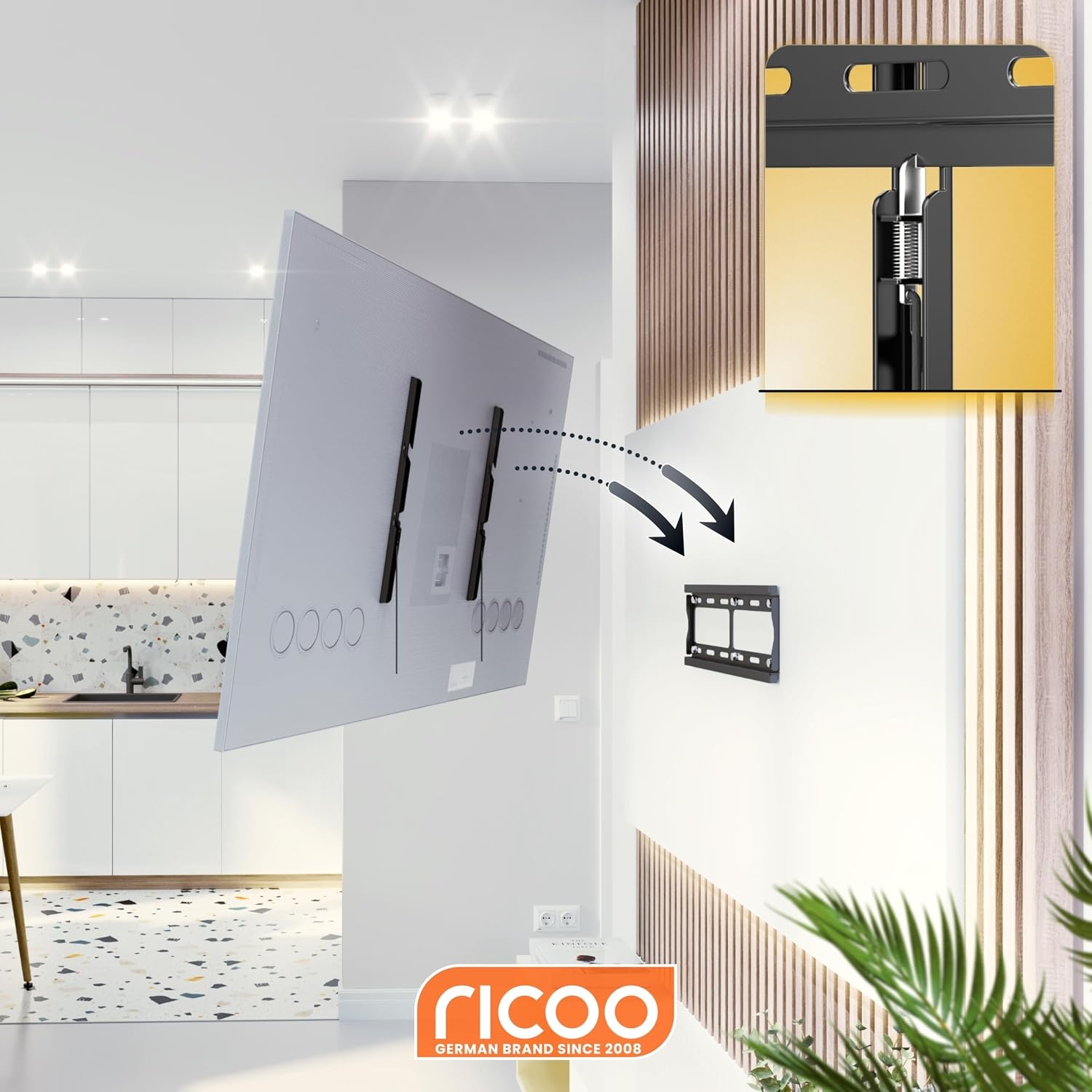 TV Muurbeugel 26-55 inch Zwart | Super Plat (25mm) | 60kg