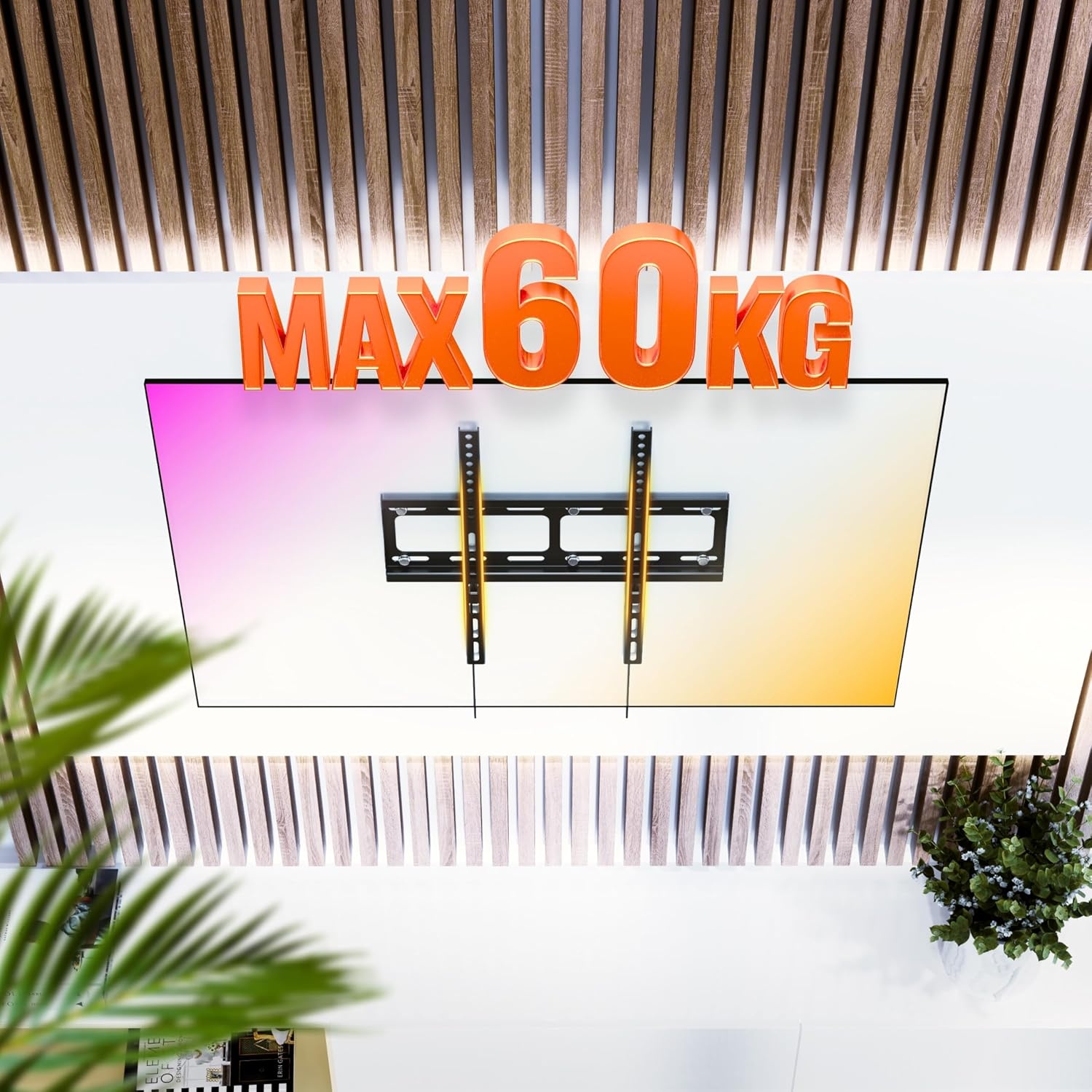 TV Muurbeugel 26-55 inch Zwart | Super Plat (25mm) | 60kg
