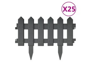Gazonranden 25 Stuks (10m) - Antraciet PP