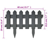 Gazonranden 25 Stuks (10m) - Antraciet PP