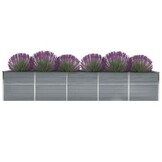 Verhoogde Plantenbak 400x80x77 cm Staal Grijs - 35% Korting!
