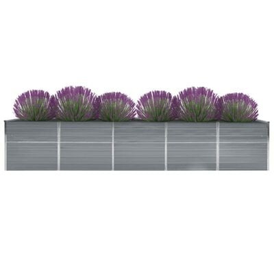 Verhoogde Plantenbak 400x80x77 cm Staal Grijs - 35% Korting!