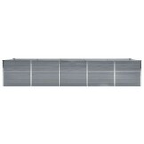 Verhoogde Plantenbak 400x80x77 cm Staal Grijs - 35% Korting!