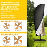 Waterdichte Parasolhoes Reinalin - 265cm - Zwart met Korting