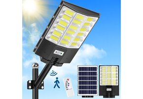 1200W Solar Straatlantaarn met Sensor | Zwart 55x34x8 cm | -69%