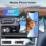 1-DIN Autoradio met Bluetooth & Telefoonhouder - 52% Korting!