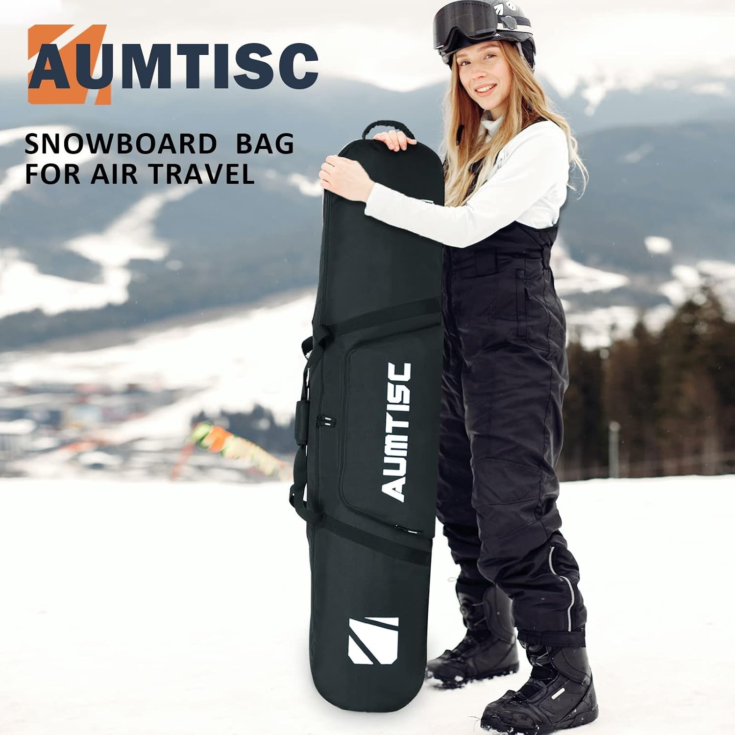 AUMTISC Snowboardtas 155cm - Waterafstotend & Gewatteerd