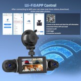 Dashcam 1080p met 4 Camera's & WiFi - 34% Korting