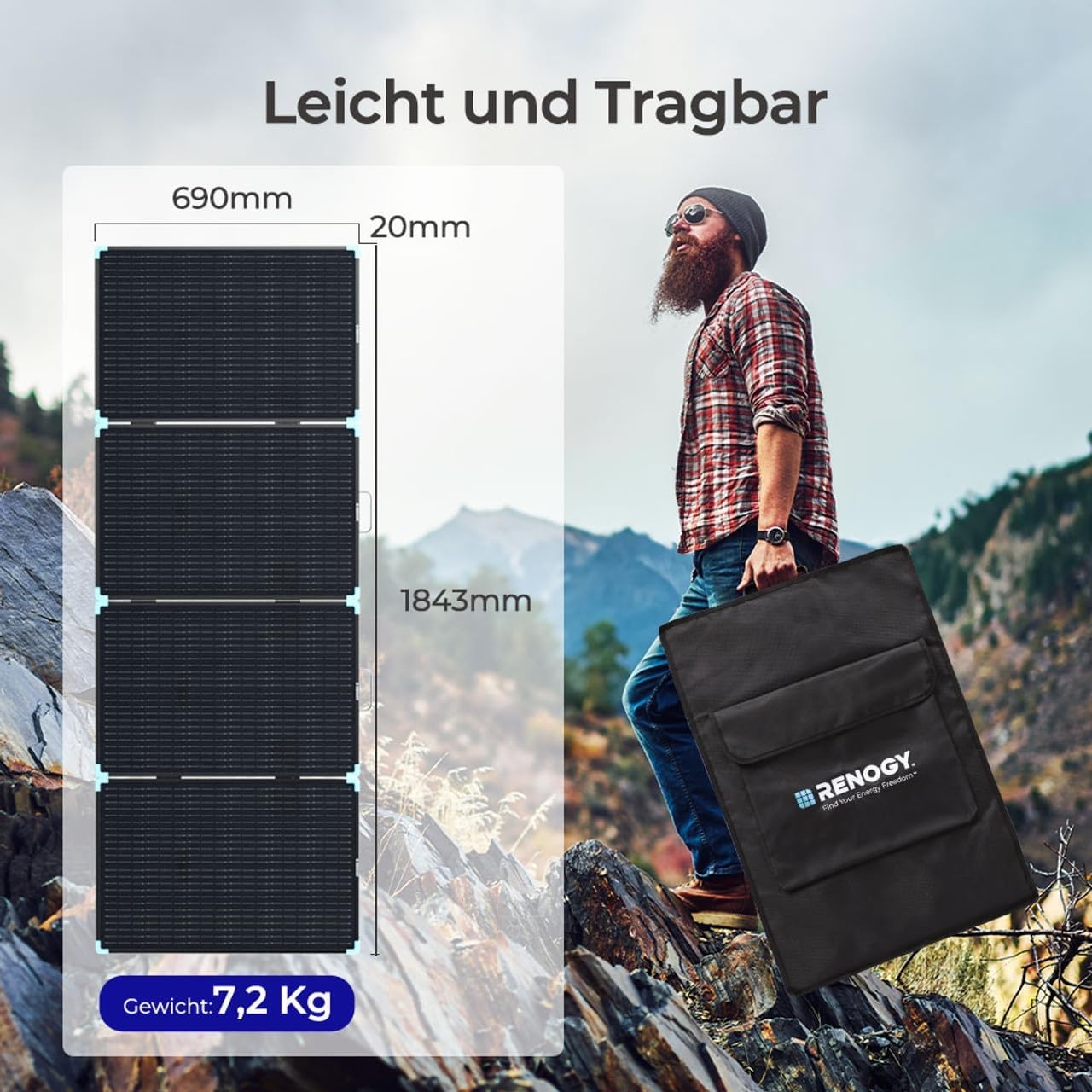 Renogy Zonnepaneel Koffer 220W - Compact & Licht - 35% Korting!