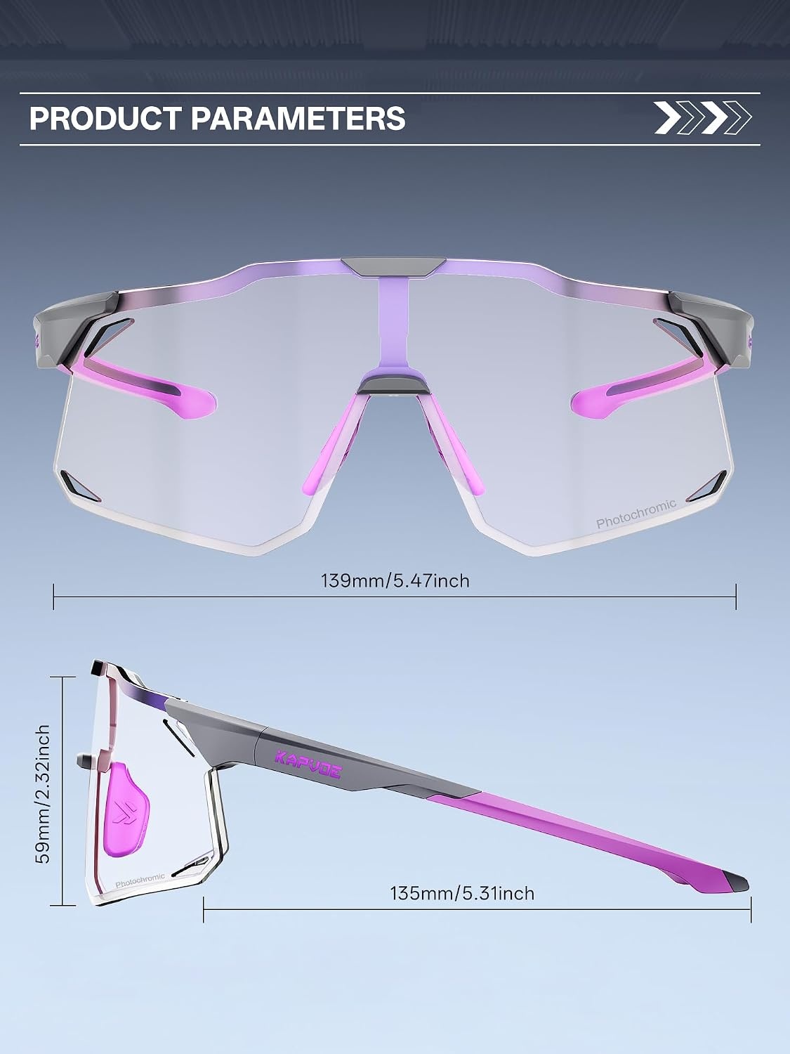 Fietsciclens met fotocromische glazen - UV bescherming (33% korting)